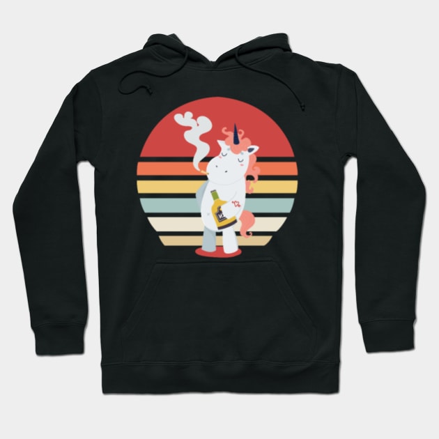 Cool Unicorn, Funny Unicorn, Unicorn Graphic Hoodie by Xaojin Hu